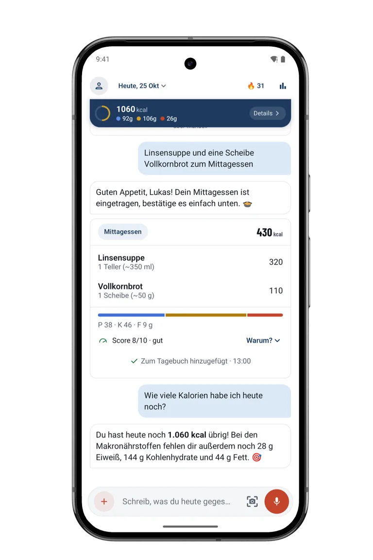 Schreib, was du gegessen hast, so wie du es sagen würdest