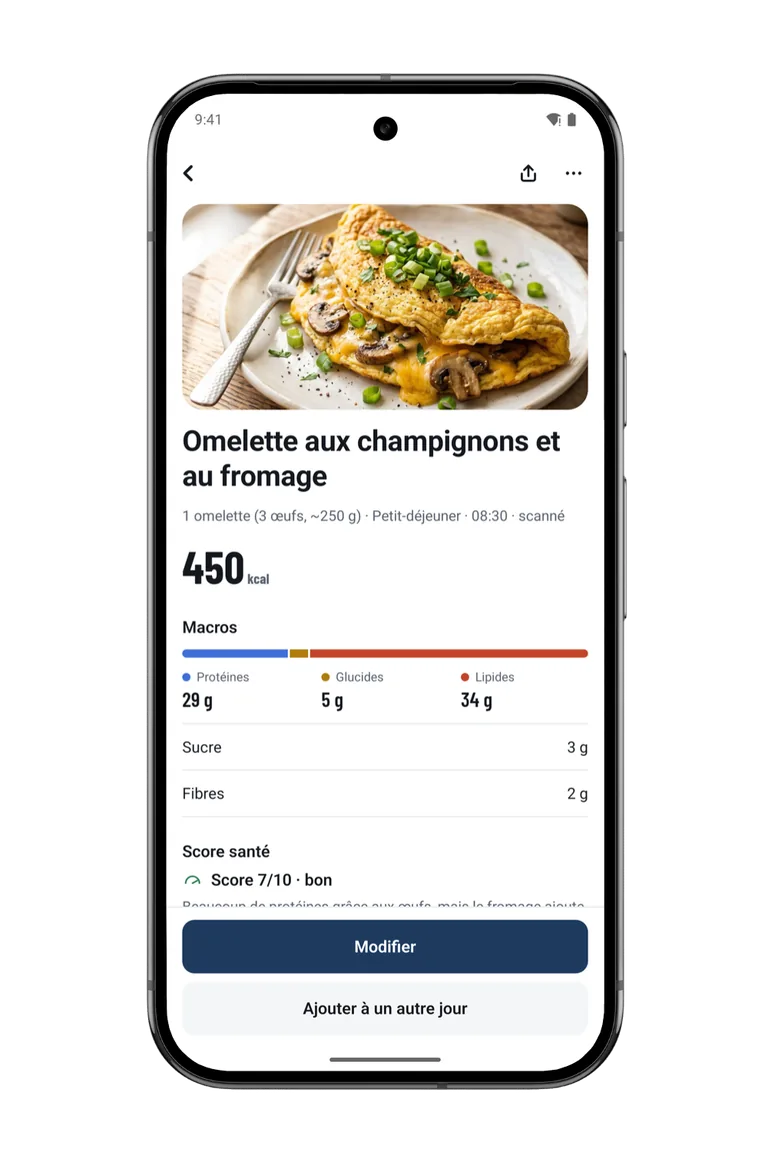 Vois ce que contient chaque repas
